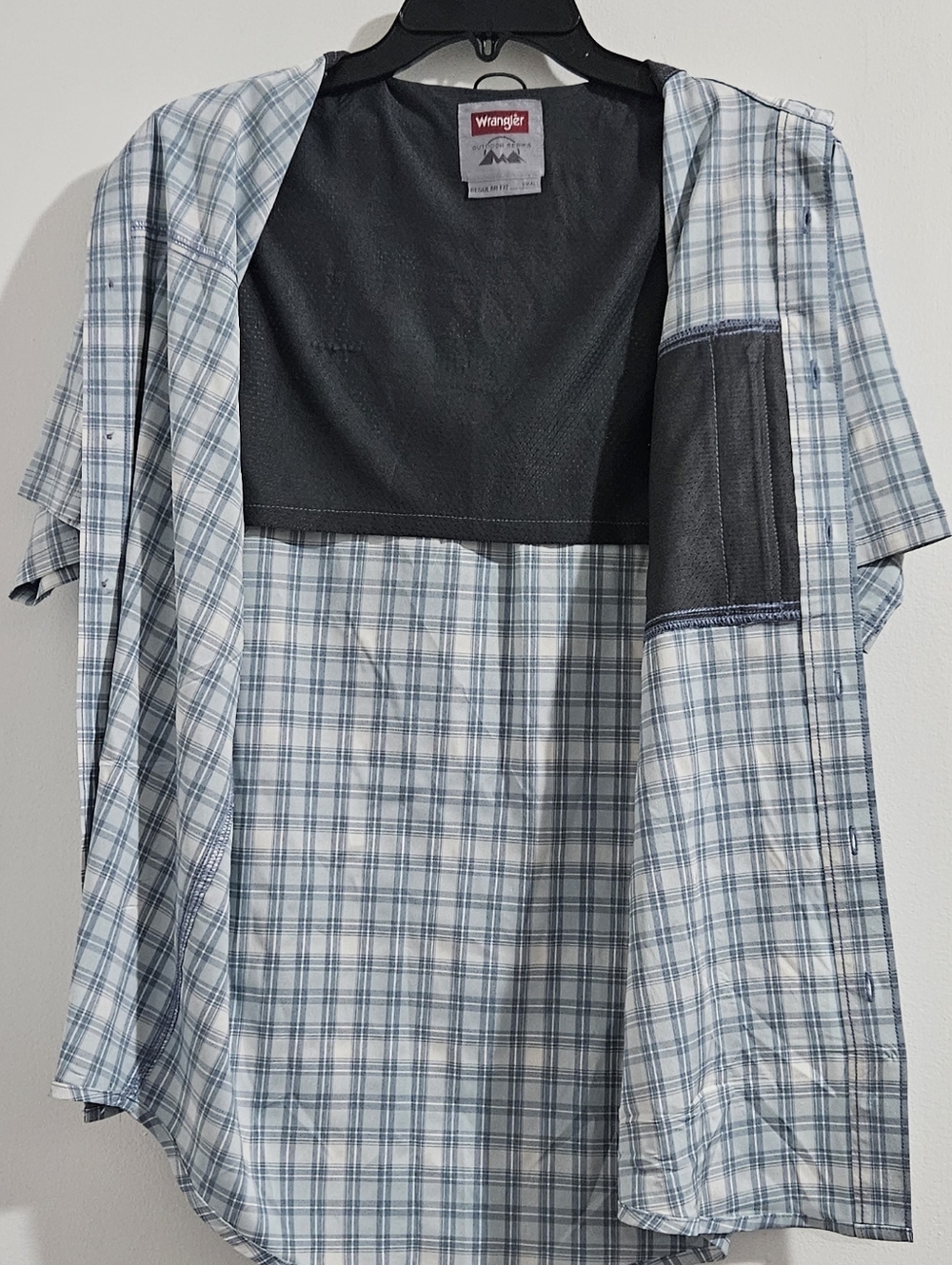 Wrangler Men's Plaid Button-Down Shirt/Short Sleeve/Outdoor/Regular Fit/Size S - Picture 10 of 14